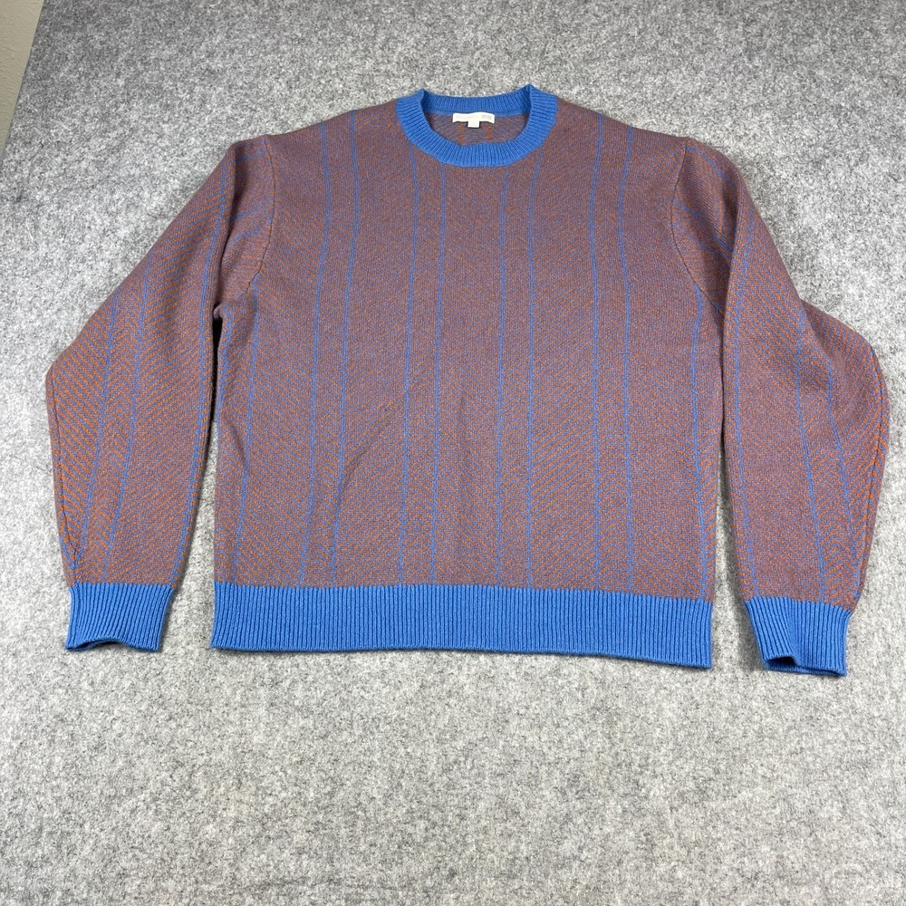 Uniqlo x JW Anderson Lambswool Herringbone Crewneck Sweater Blue Size M